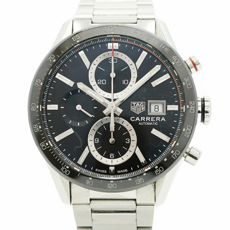 TAG Heuer 豪雅卡萊拉系列 CBM2110 黑色錶盤男士腕錶-0