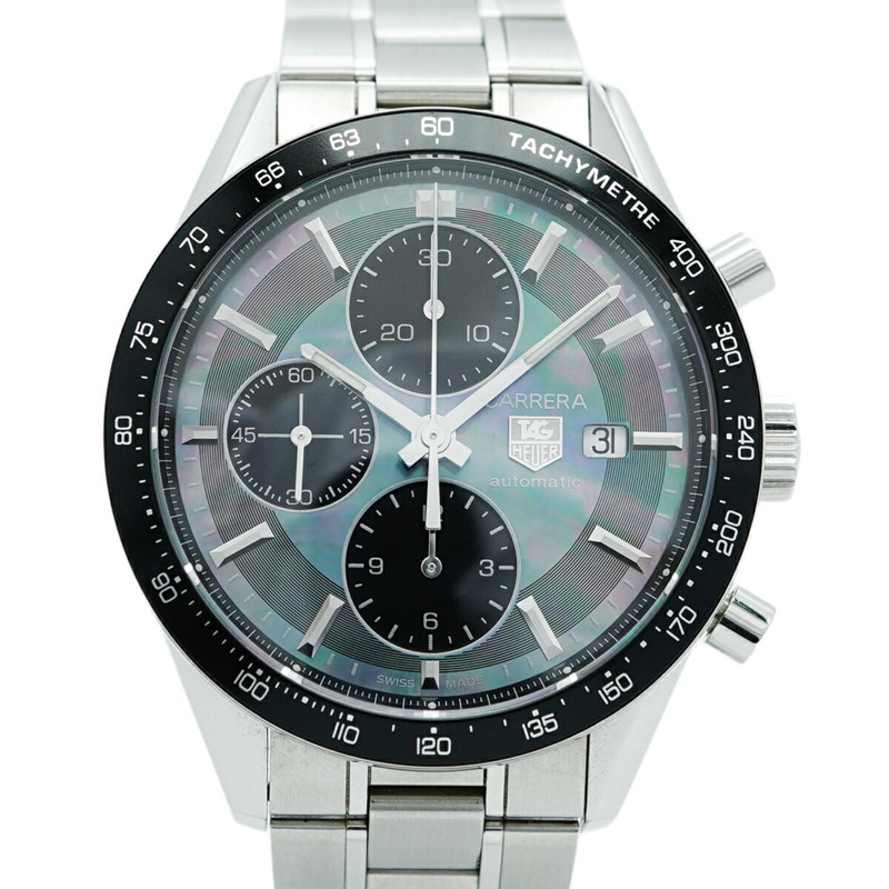 TAG Heuer Carrera CV201K 黑色錶盤男士腕錶-0