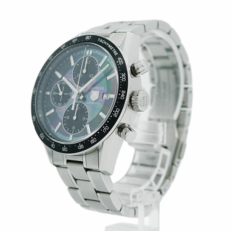 TAG Heuer Carrera CV201K 黑色錶盤男士腕錶-2