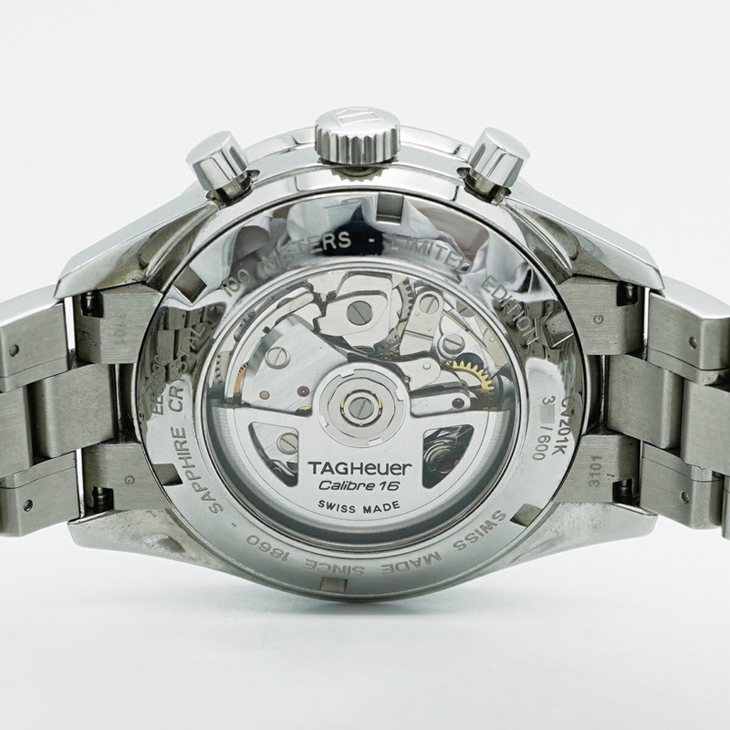TAG Heuer Carrera CV201K 黑色錶盤男士腕錶-5