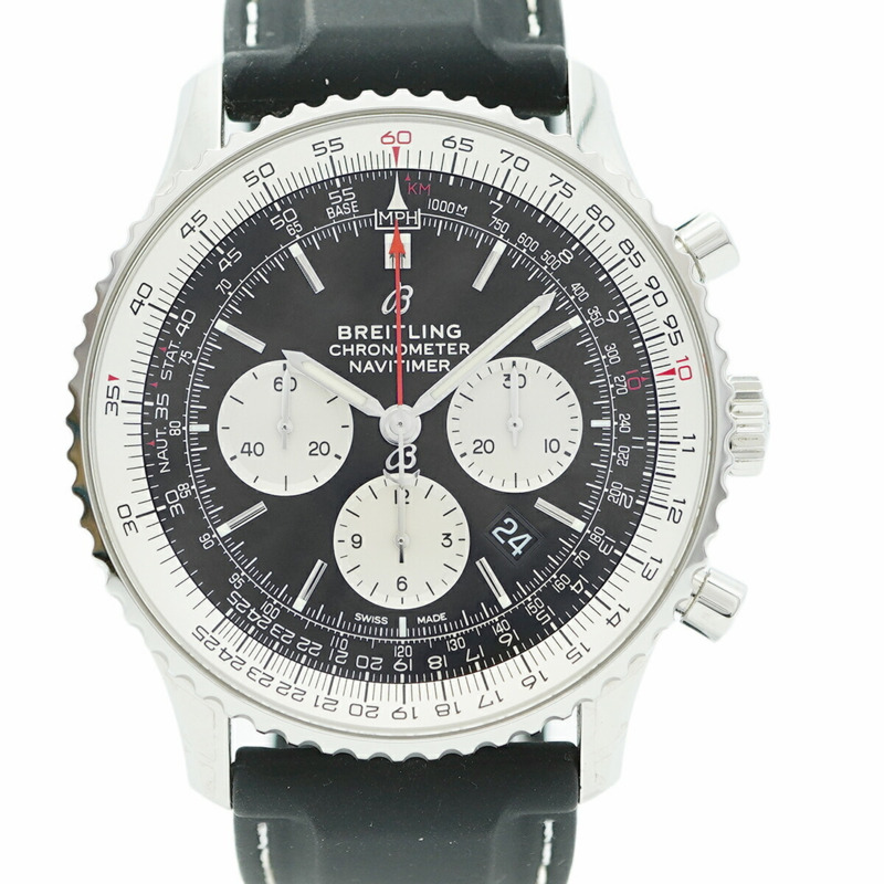 百年靈 Navitimer AB0127 黑色錶盤男士腕錶-0