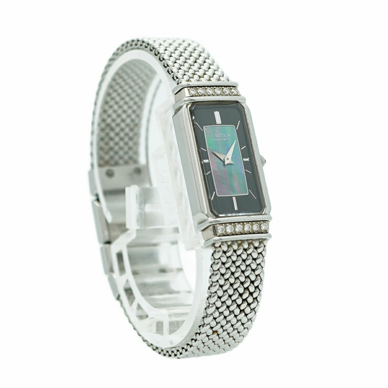 精工 Credor GSTE963 1E70-3C10 黑色錶盤女士腕錶-3