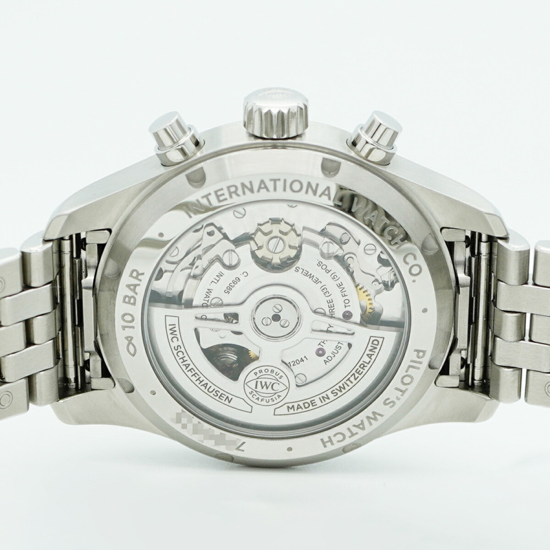 IWC 沙夫豪森飛行員手錶 IW388104 綠色錶盤男士腕錶-5