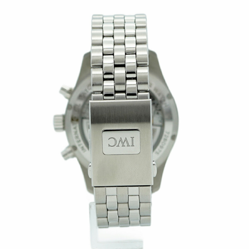 IWC 沙夫豪森飛行員手錶 IW388104 綠色錶盤男士腕錶-7