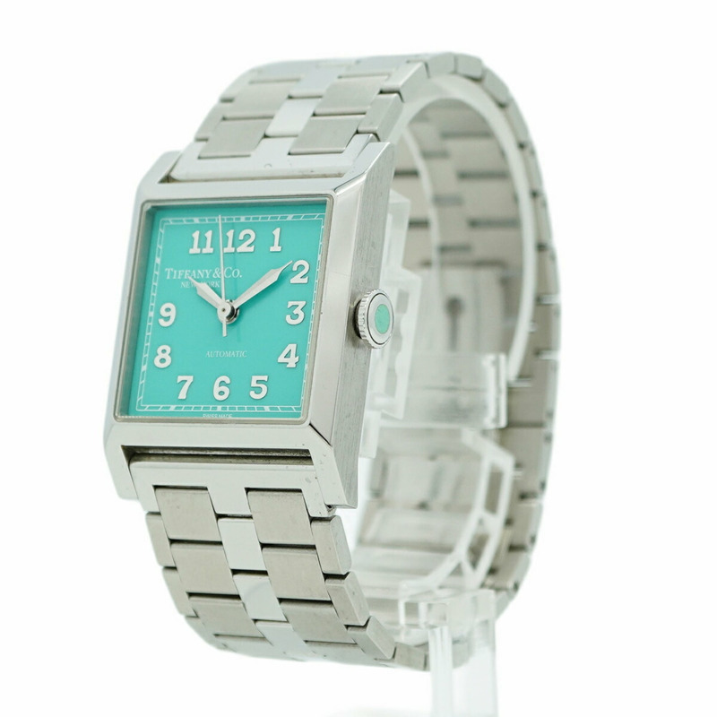 蒂芬妮 Union Square 73344603 藍色錶盤小姐腕錶-2