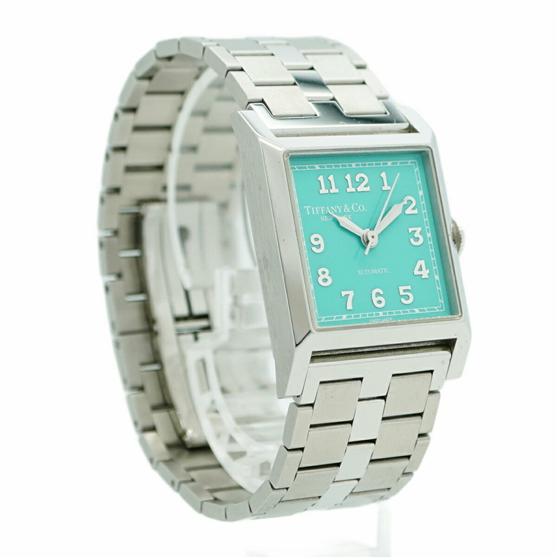 蒂芬妮 Union Square 73344603 藍色錶盤小姐腕錶-3