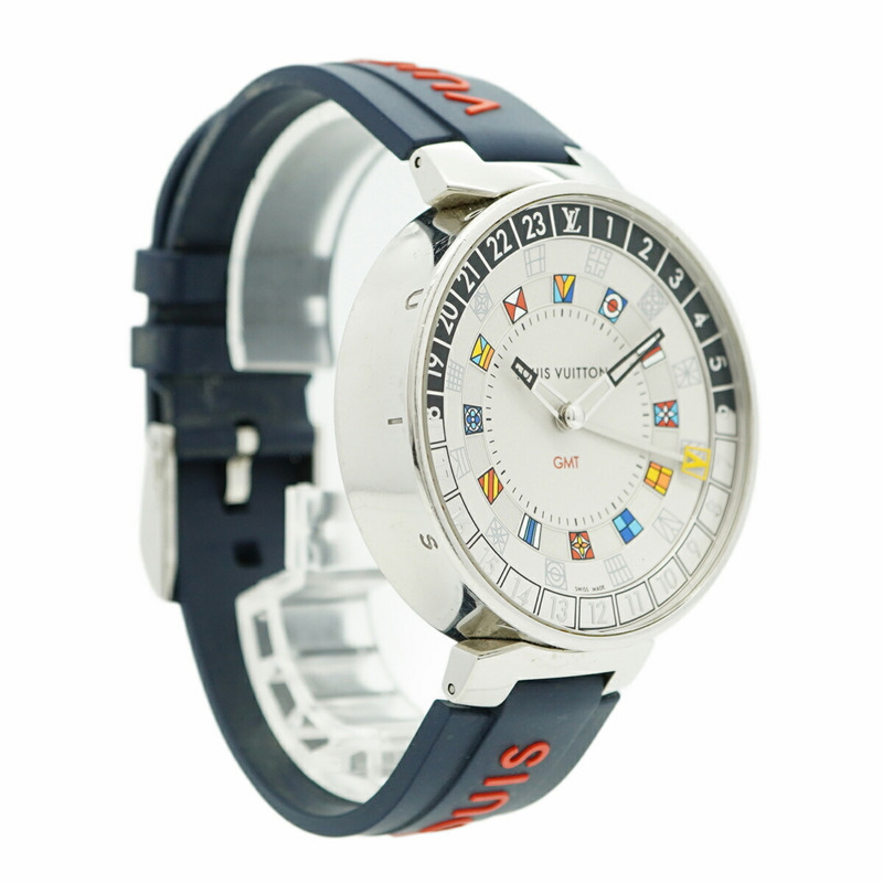 路易威登 Tambour QA096 銀色錶盤男士手錶-3