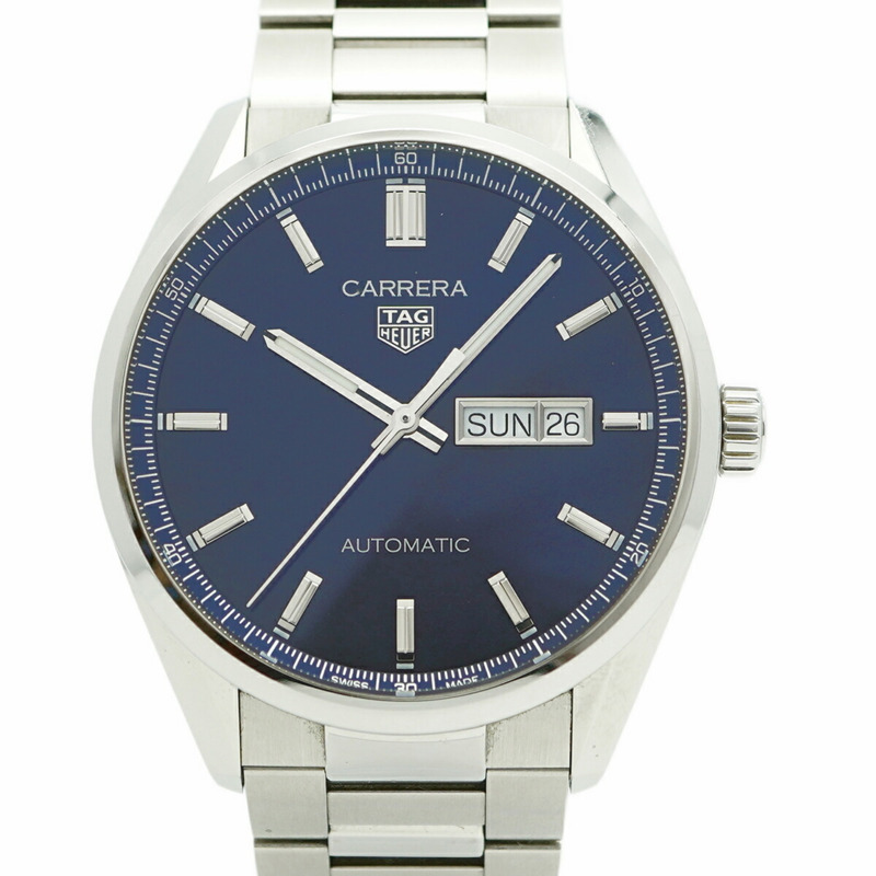 TAG Heuer 豪雅卡萊拉 WBN2012 海軍藍錶盤男士腕錶-0