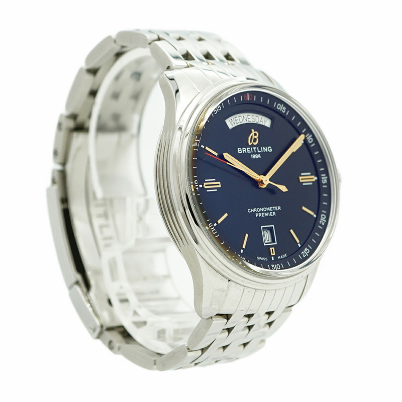 百年靈 Premier A45340 黑色錶盤男士腕錶-3