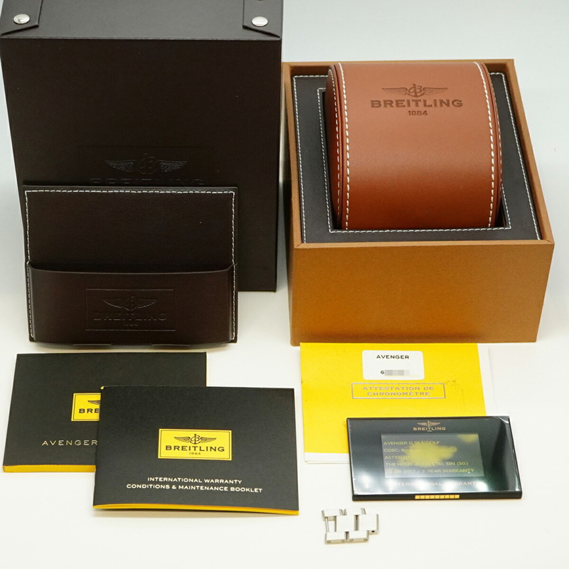 百年靈復仇者二代海狼A17331黑色錶盤男士腕錶-1