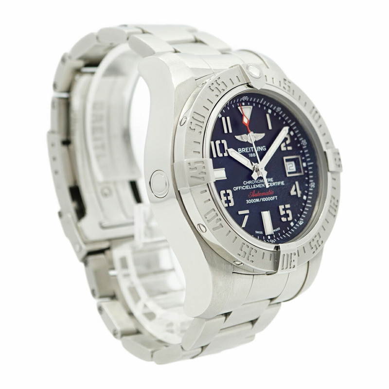 百年靈復仇者二代海狼A17331黑色錶盤男士腕錶-3