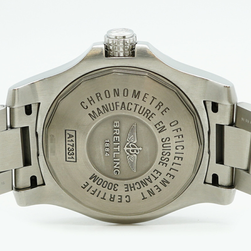 百年靈復仇者二代海狼A17331黑色錶盤男士腕錶-5