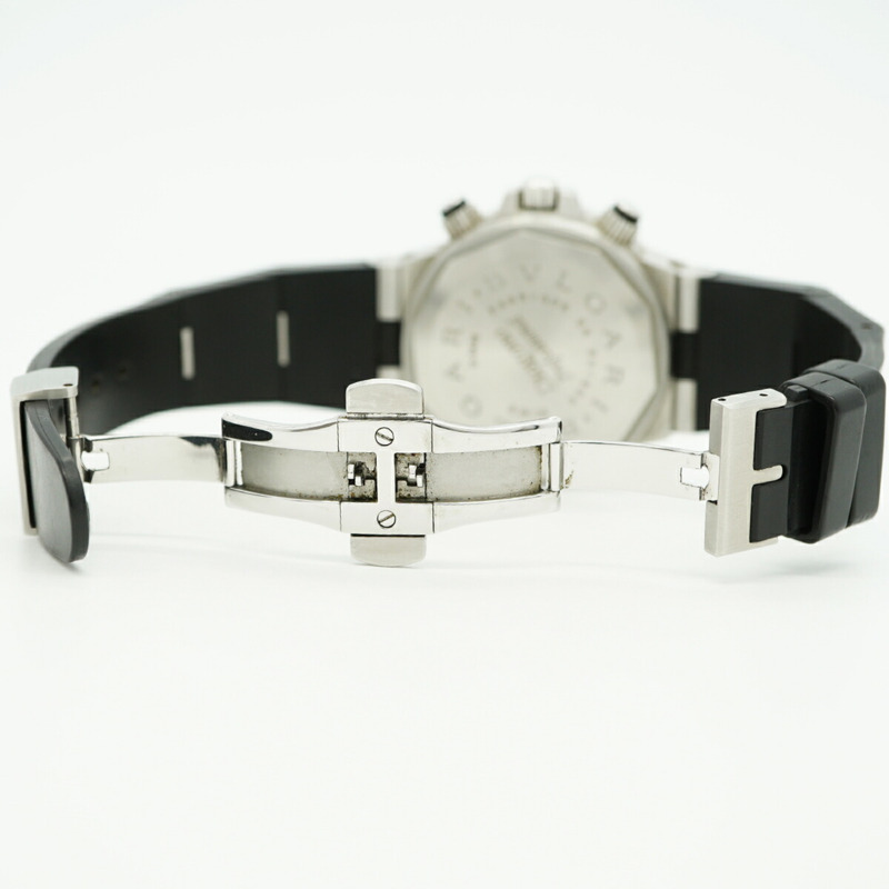 寶格麗 Diagono Scuba SC40S 黑色錶盤男士腕錶-4