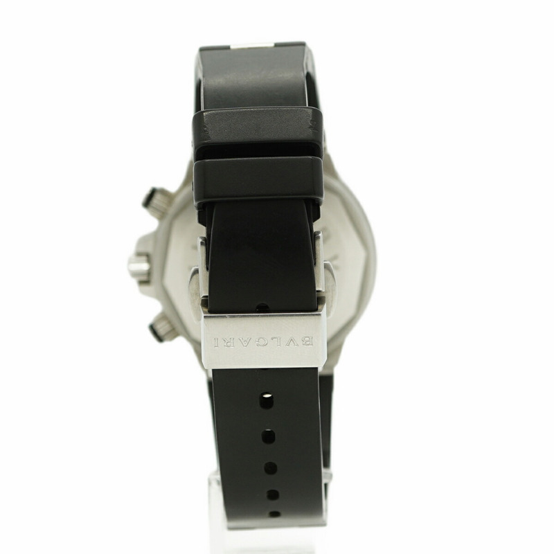 寶格麗 Diagono Scuba SC40S 黑色錶盤男士腕錶-7