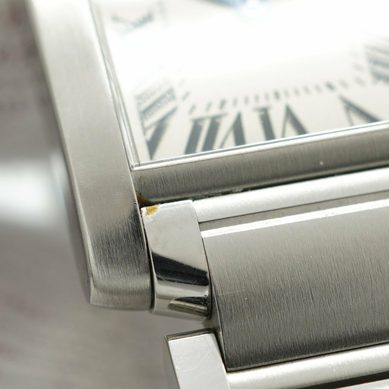 卡地亞 Tank Française SM W51008Q3 象牙色錶盤女士腕錶-7