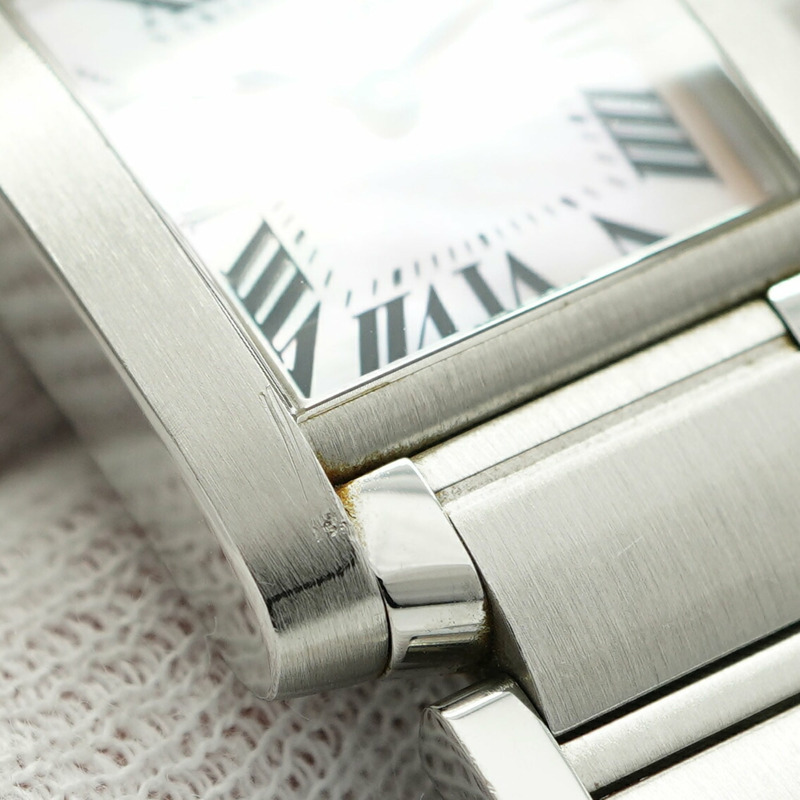 卡地亞 Tank Française SM W51028Q3 粉紅錶盤女錶-7