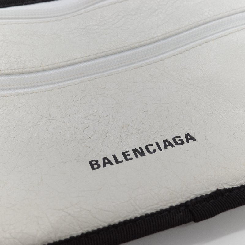 Balenciaga 巴黎世家 Weekend 白色 皮革 腰包-5