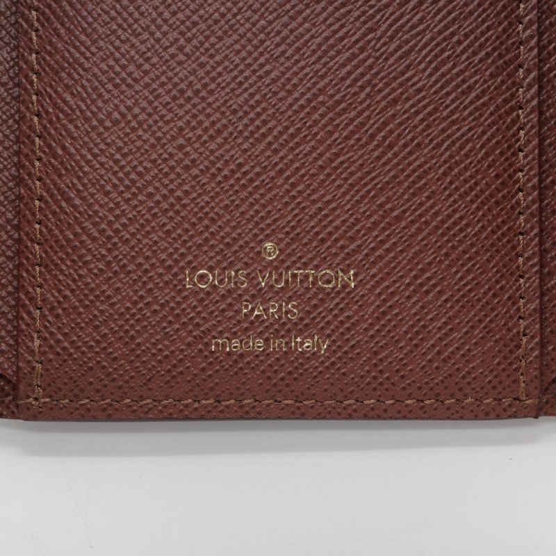 Louis Vuitton 路易威登 Victorine 老花 棕色 帆布 暗釦短夾-9
