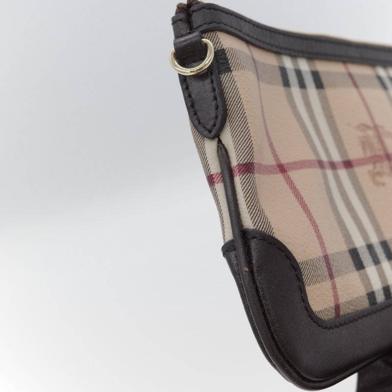 Burberry 巴寶莉 經典 Haymarket Check 塗層帆布 斜背包 肩背包-5