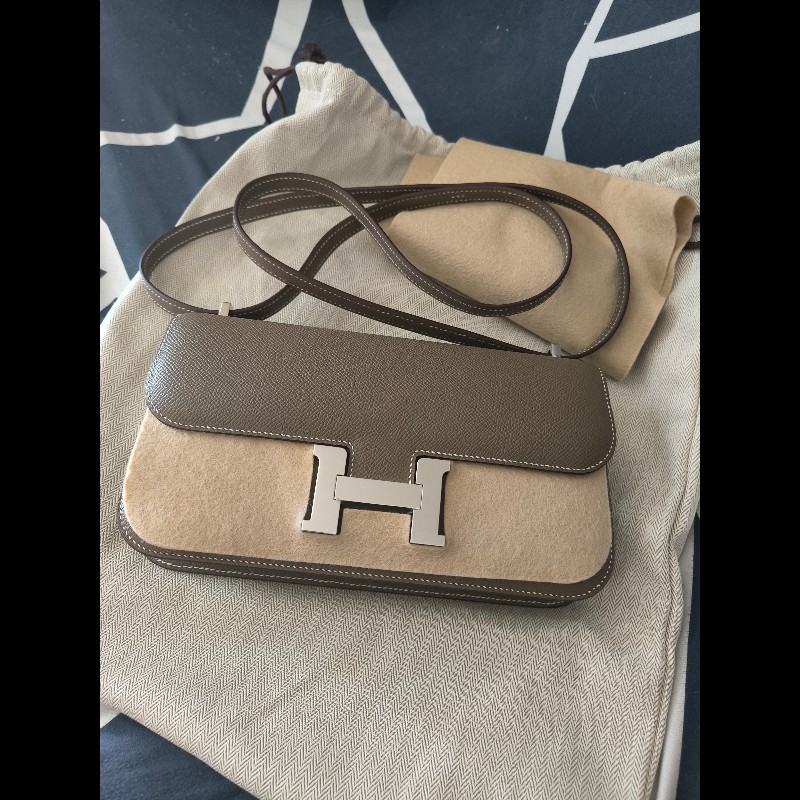 [全新]愛馬仕Hermes Constance Elan大象灰銀扣(K刻)-0