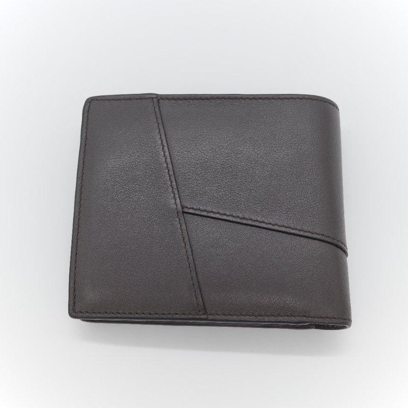 Loewe 羅威 Puzzle 深灰色 經典小牛皮 雙折零錢短夾-2