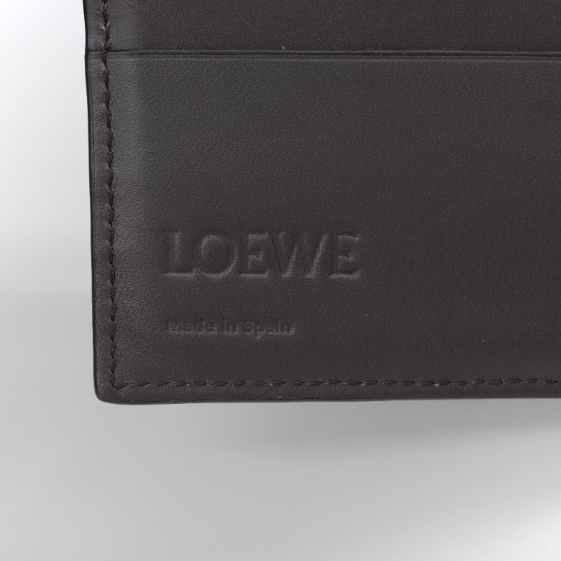 Loewe 羅威 Puzzle 深灰色 經典小牛皮 雙折零錢短夾-7