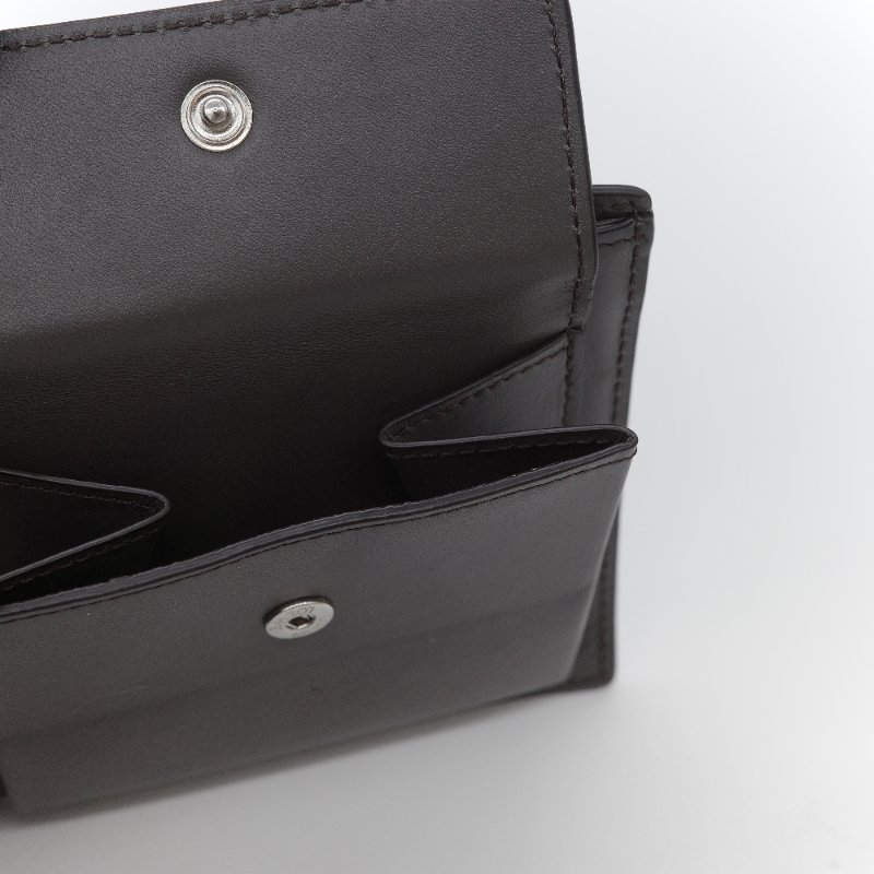 Loewe 羅威 Puzzle 深灰色 經典小牛皮 雙折零錢短夾-9