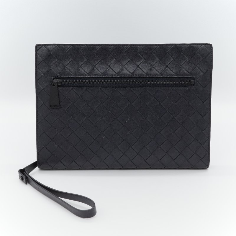 Bottega Veneta 寶緹嘉 黑色 編織牛皮 手拿包-1