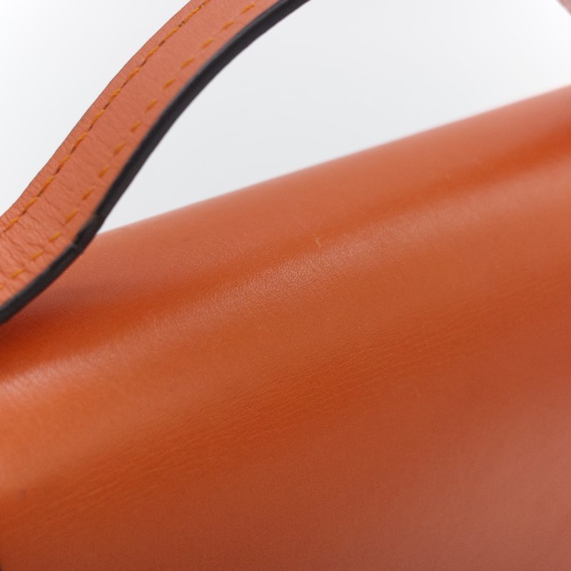 Loewe 羅威 Barcelona 橘色 牛皮 小號 斜背包-16