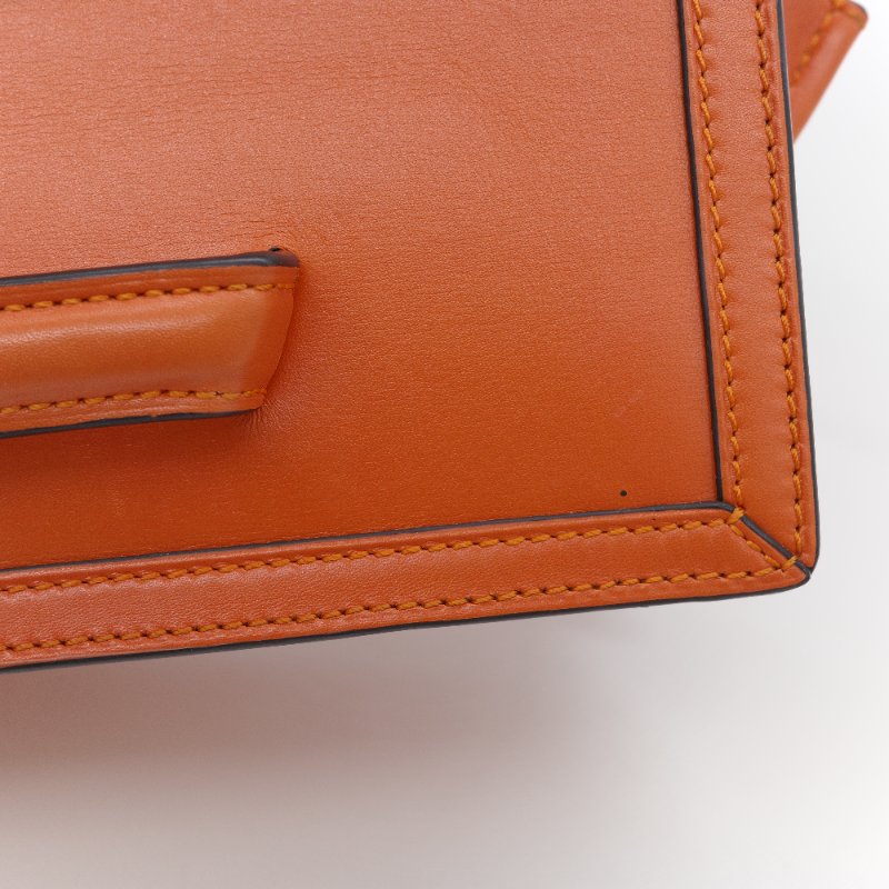 Loewe 羅威 Barcelona 橘色 牛皮 小號 斜背包-20
