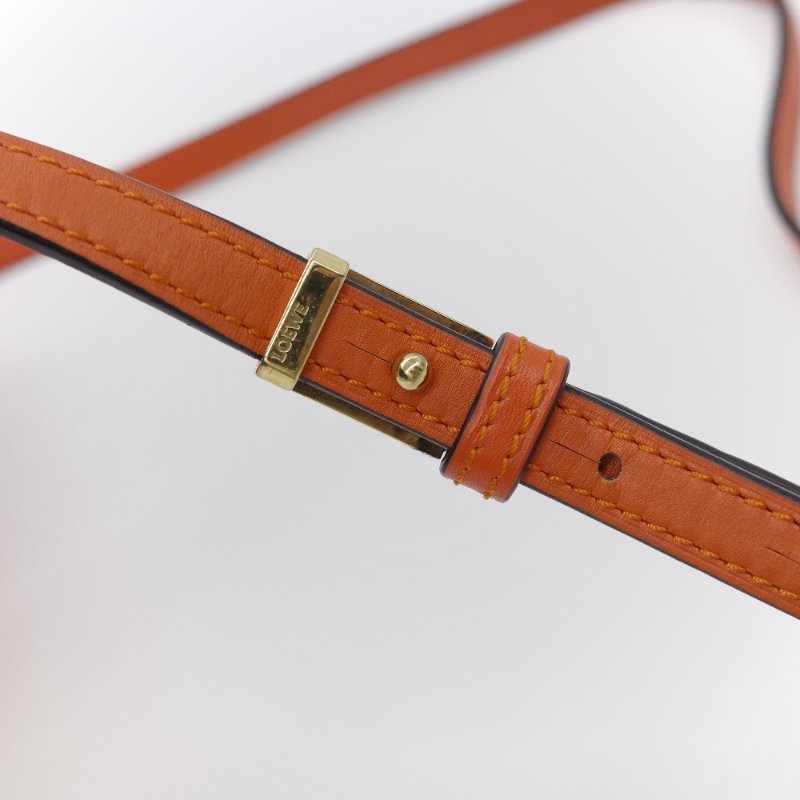 Loewe 羅威 Barcelona 橘色 牛皮 小號 斜背包-23