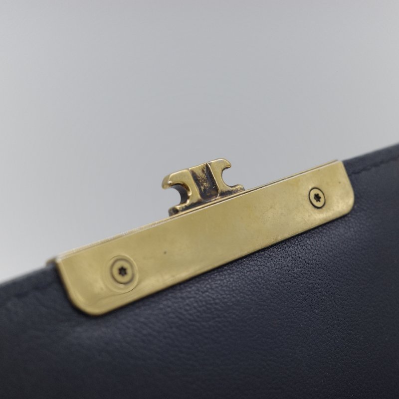 Chanel香奈兒 Beauty Lock 藍色 羊皮 翻蓋包 肩背包-15