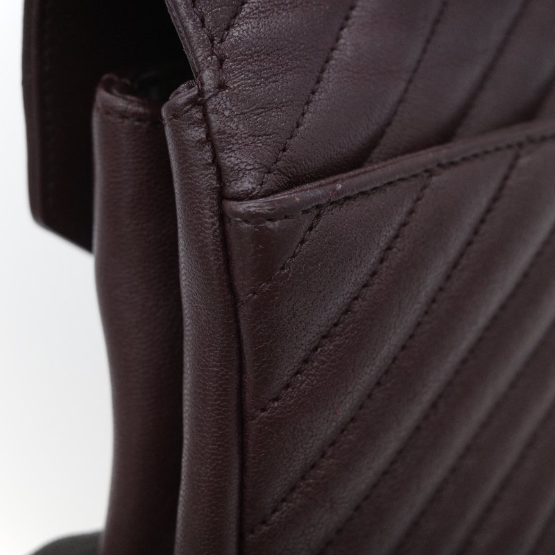 Saint Laurent 聖羅蘭 College學院包 酒紅色山形紋 牛皮 中號翻蓋肩背包-13