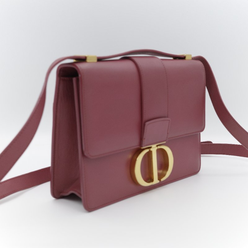 Dior 迪奧 30 Montaigne 粉紅 紅紫色 牛皮 肩背包-2