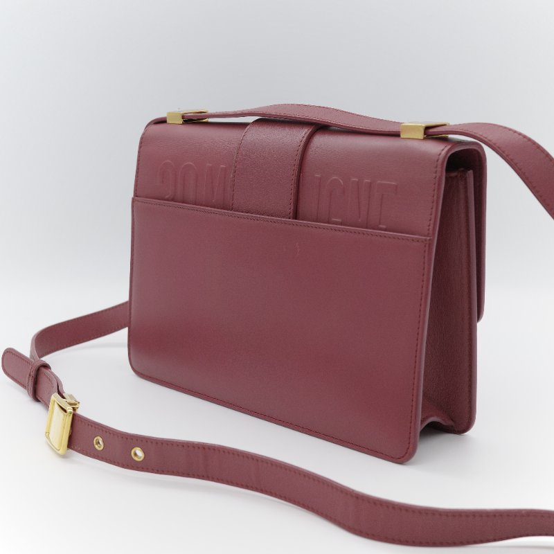 Dior 迪奧 30 Montaigne 粉紅 紅紫色 牛皮 肩背包-4