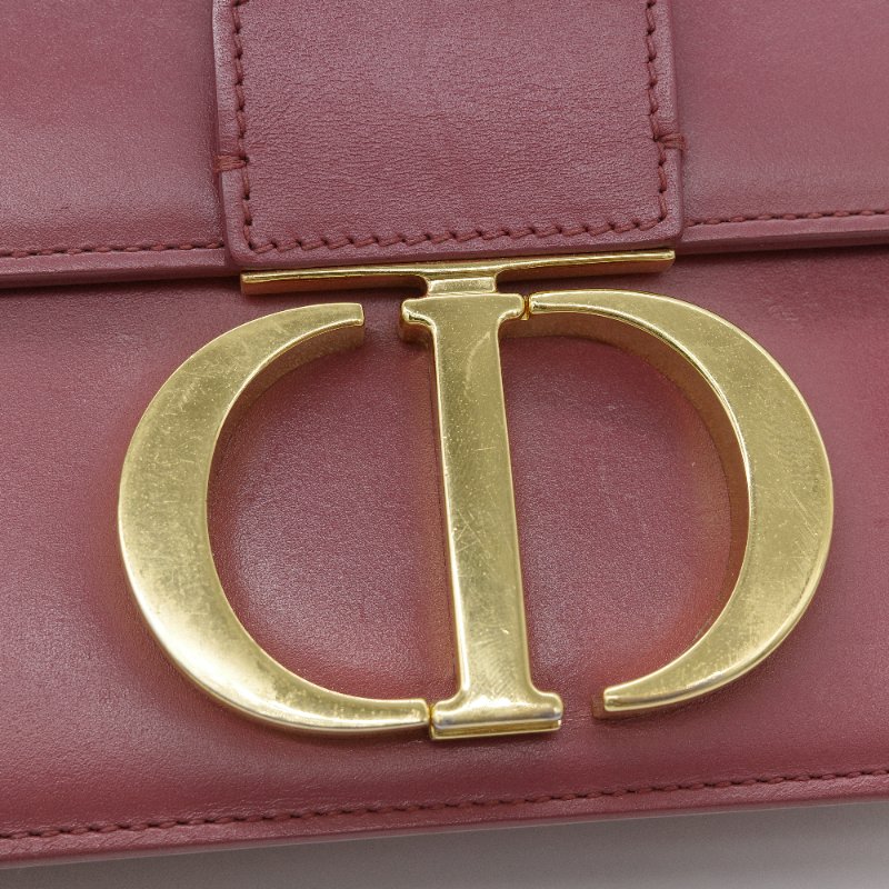 Dior 迪奧 30 Montaigne 粉紅 紅紫色 牛皮 肩背包-9