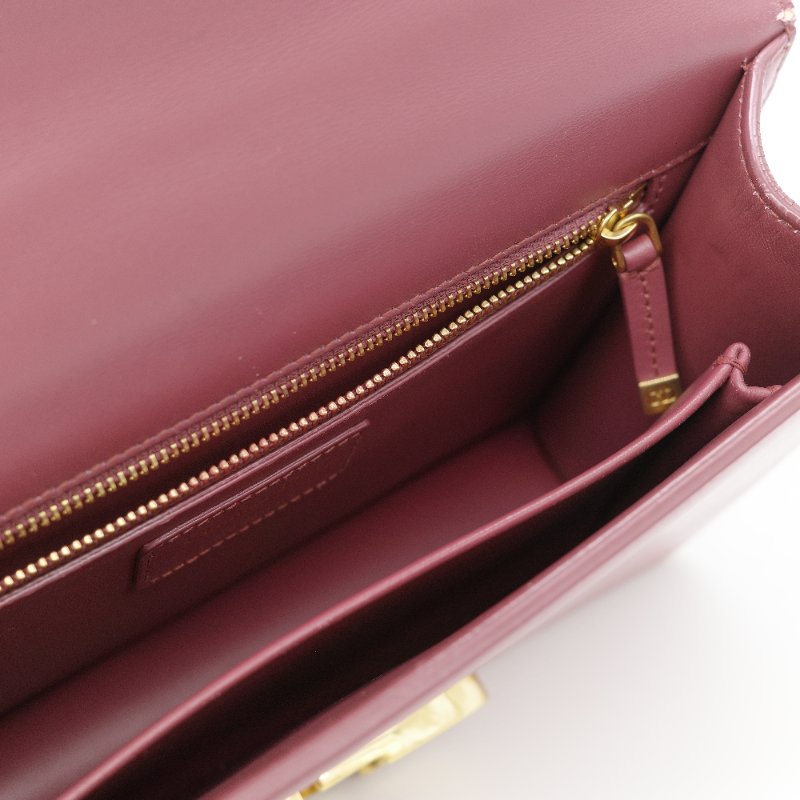 Dior 迪奧 30 Montaigne 粉紅 紅紫色 牛皮 肩背包-15