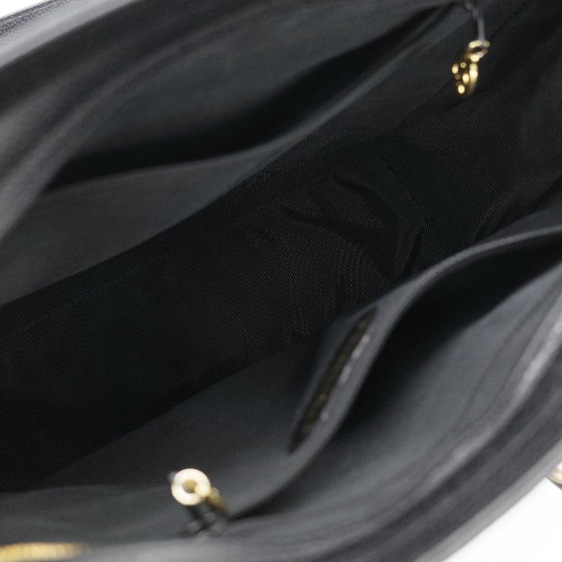 Chanel 香奈兒 Triple CC 黑色荔枝紋 小牛皮 肩背包 托特包-17