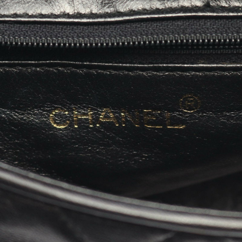 香奈兒 (CHANEL) Matelasse 羊皮肩斜背包 黑色 GHW 二手 女士 CC-3