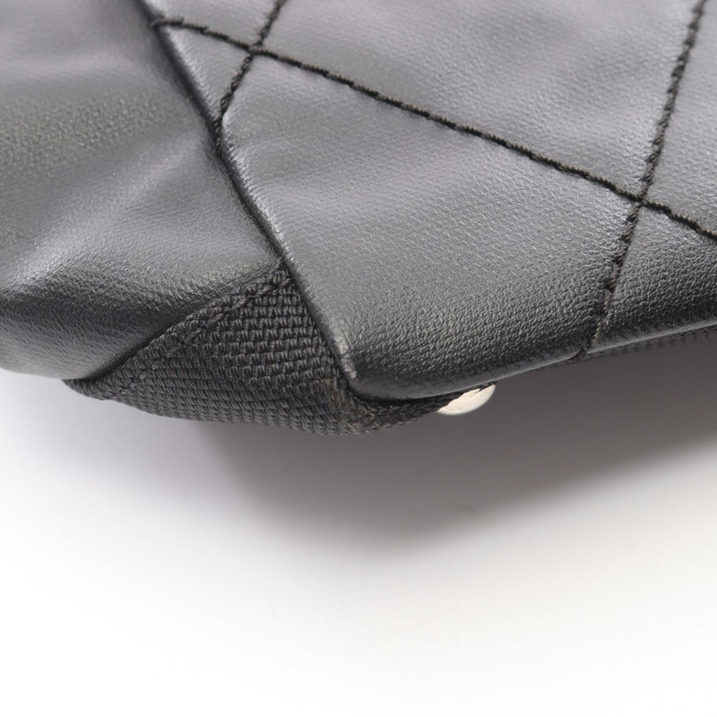 香奈兒 (CHANEL) Paris Biarritz PM 手提單肩包 34208 帆布皮革 黑色 二手 SHW-8