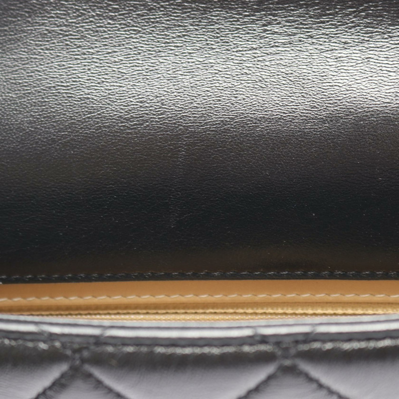 香奈兒 (CHANEL) 絎縫鏈條斜背包 AS31101 黑色皮革二手金色五金-5