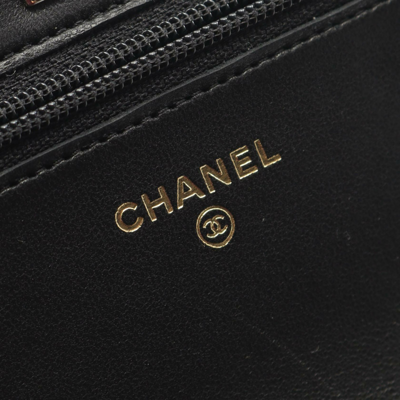 香奈兒 (CHANEL) Trendy CC 頂部手柄鏈條肩背斜挎包，羊皮材質，黑色，金色五金-3