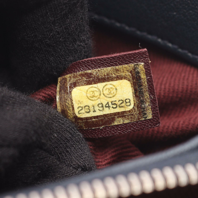 香奈兒 (CHANEL) 絎縫鏈條斜挎單肩包，海軍藍皮革，二手女士金扣-4