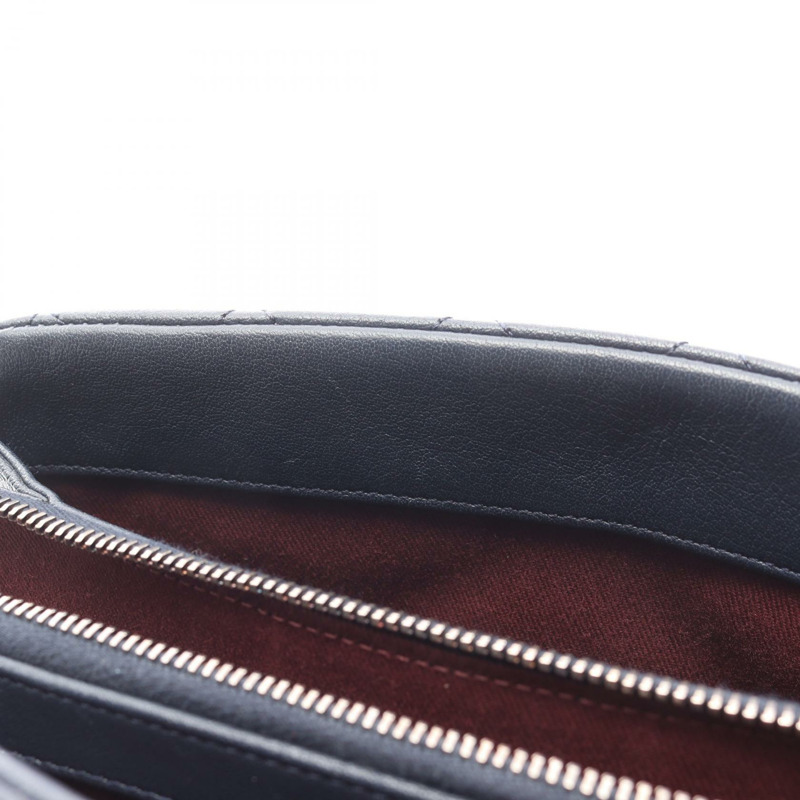 香奈兒 (CHANEL) 絎縫鏈條斜挎單肩包，海軍藍皮革，二手女士金扣-5