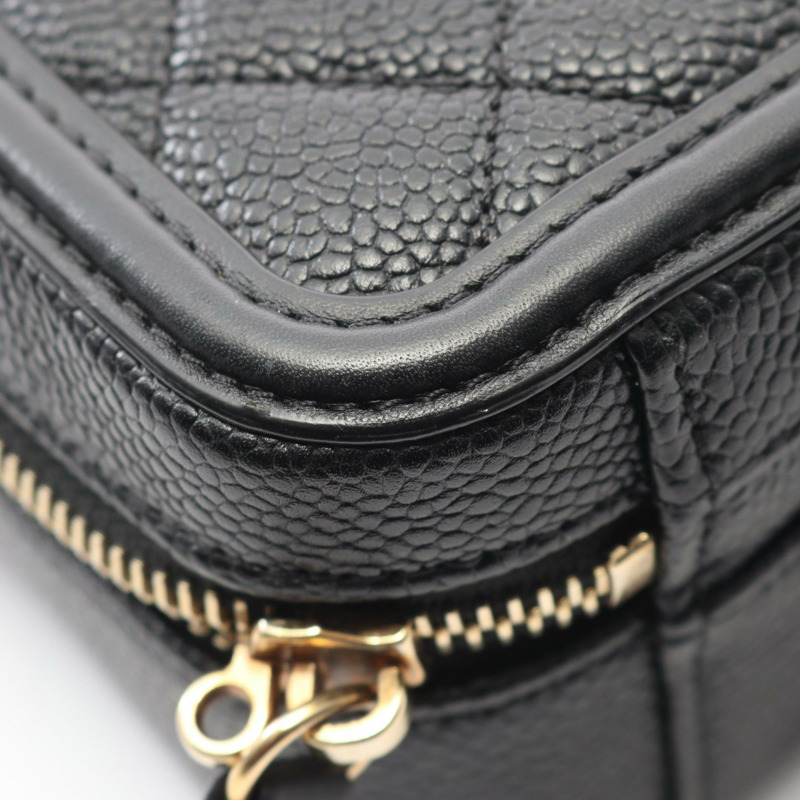 香奈兒 CC Figley Vanity Matelasse 鏈條斜背包 A93343 皮革 BK-7