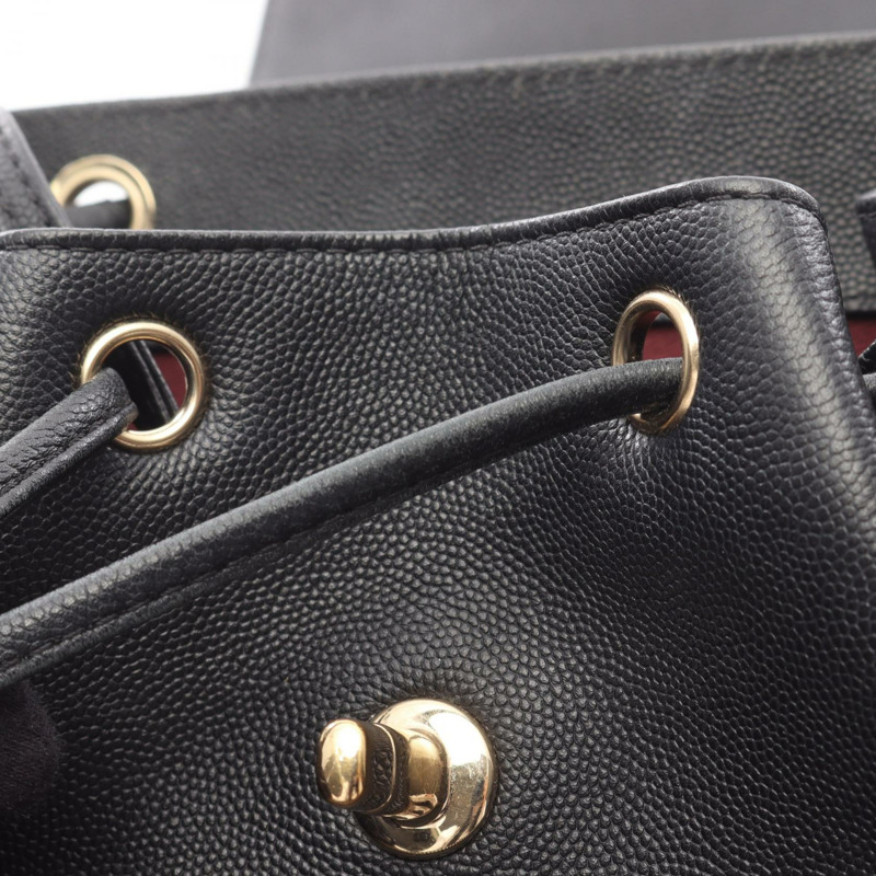 香奈兒 (CHANEL) 絎縫雙肩包/背包/鏈條肩帶 AS3530 皮革 黑色 GHW 二手-13