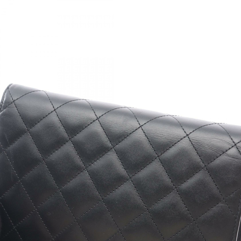 香奈兒 Cambon 系列鏈條肩背斜背包，黑色銀色皮革，二手女款-7