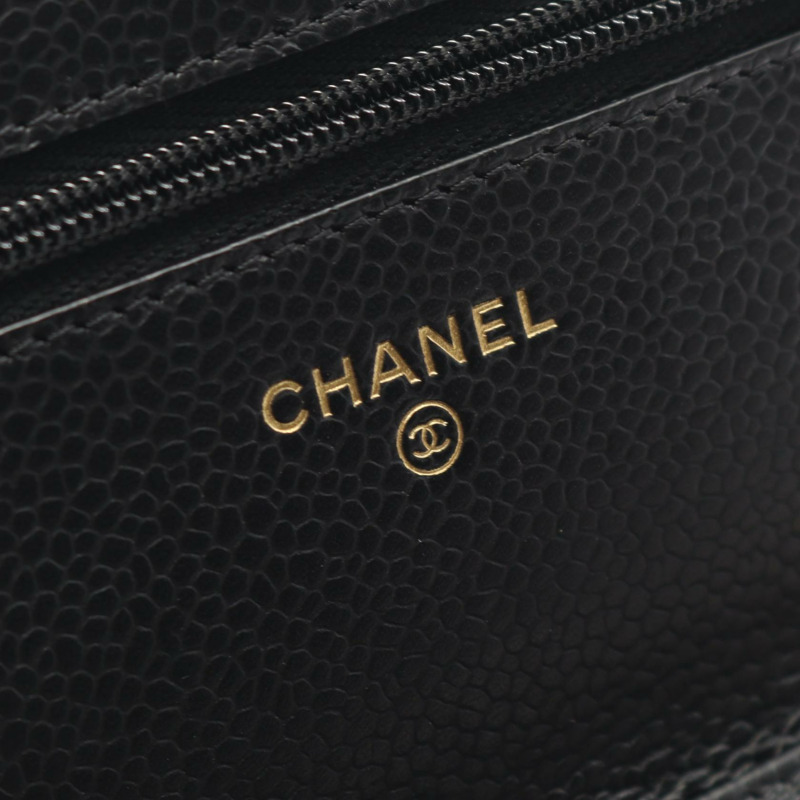 香奈兒 (CHANEL) Matelasse 斜背鏈條包 AP4241 小牛皮 黑色 GHW 二手 CC-3
