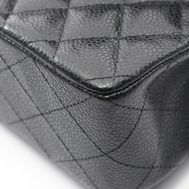 香奈兒 (CHANEL) Matelasse 雙蓋鏈條肩背包 A01113 小牛皮 黑色 SHW 二手-5