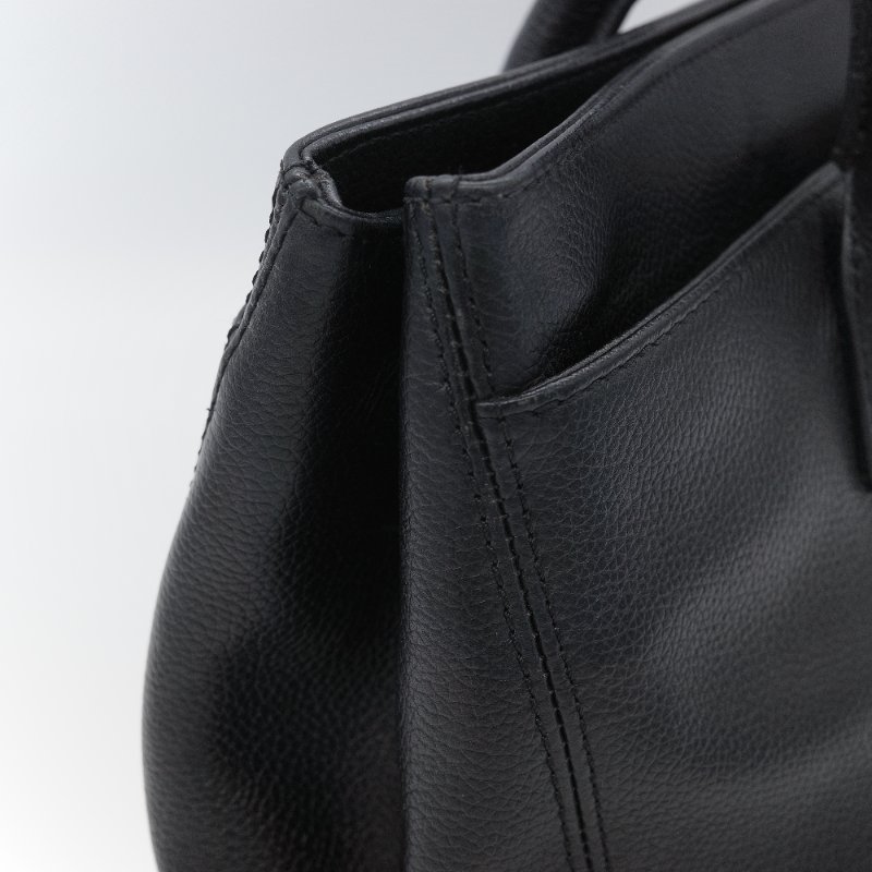 Chanel 香奈兒 Cerf Executive 黑色荔枝紋 小牛皮  托特包-8